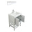Aquamoon Rimini 24 White Free Standing Modern Bathroom Vanity Set