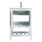 Aquamoon Rimini 24 White Free Standing Modern Bathroom Vanity Set
