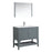 Aquamoon Rimini 39 Mat Grey Free Standing Modern Bathroom Vanity Set