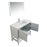 Aquamoon Rimini 39 White Free Standing Modern Bathroom Vanity Set