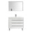 Aquamoon Roma 39 White Free Standing Modern Bathroom Vanity Set