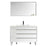 Aquamoon Roma 48 White Free Standing Modern Bathroom Vanity Set