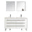 Aquamoon Roma 60 White Free Standing Modern Double Sink Bathroom Vanity Set