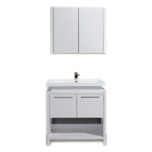 Aquamoon Sparta 31 White Free Standing Modern Bathroom Vanity Set