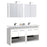 Aquamoon Sparta 63 Double Sink White Free Standing Modern Bathroom Vanity Set