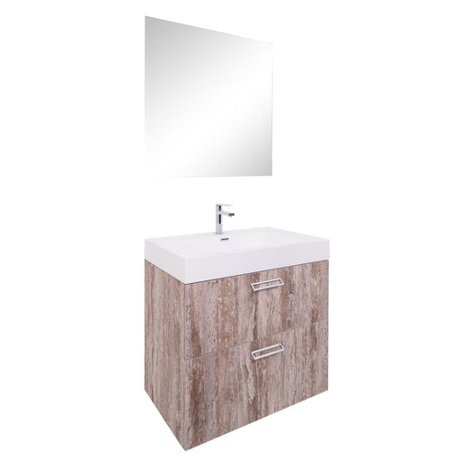 Aquamoon Sunrise 24 Ashwood  Wall Mounted Modern Bathroom Vanity Set