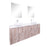 Aquamoon Sunrise 72 Ashwood Double Sink  Wall Mounted Modern Bathroom Vanity Set