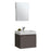 Aquamoon Venice 24 Sink Grey Brown Wall Mounted Modern Bathroom Vanity Set