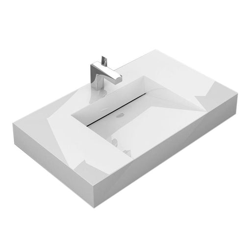 Aquamoon Venice 31" Integrated Countertop White Infinity  Sink