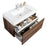 Aquamoon Venice 31 Sink Walnut  Wall Mounted Modern Bathroom Vanity Set