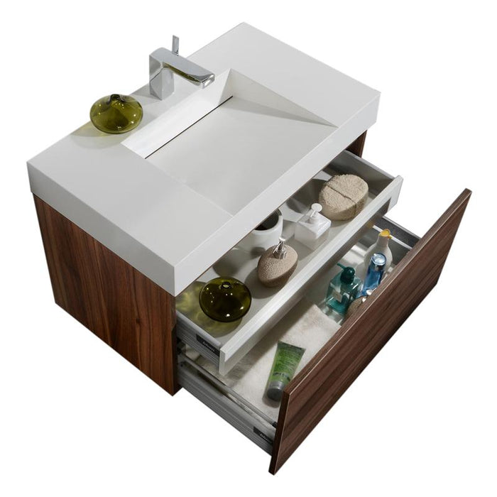 Aquamoon Venice 31 Infinity Sink White  Wall Mounted Modern Bathroom Vanity Set