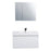 Aquamoon Venice 36 White Wall Mounted Modern Bathroom Vanity Set