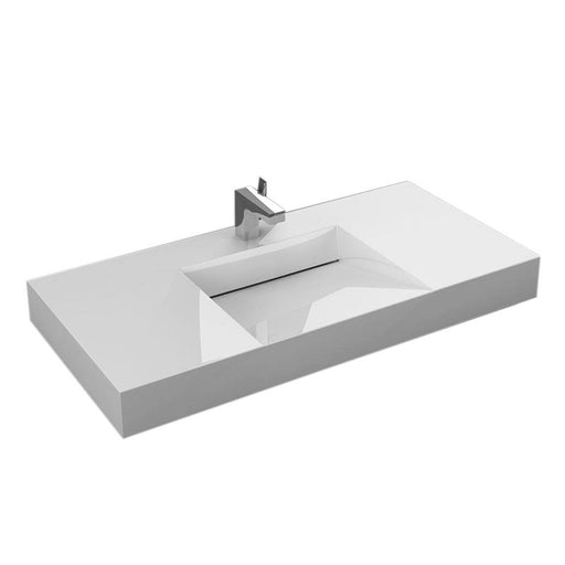 Aquamoon Venice 39" Integrated Countertop White Infinity  Sink