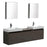 Aquamoon Venice 69 Double Infinity Sink Grey Brown Wall Mounted Modern Bathroom Vanity Set