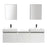Aquamoon Venice 69 Double Infinity Sink White  Wall Mounted Modern Bathroom Vanity Set