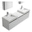 Aquamoon Venice 69 Double Infinity Sink White  Wall Mounted Modern Bathroom Vanity Set
