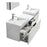 Aquamoon Venice 69 Double Infinity Sink White  Wall Mounted Modern Bathroom Vanity Set