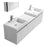 Aquamoon Venice 69 Double Sink White  Wall Mounted Modern Bathroom Vanity Set