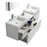 Aquamoon Venice 69 Double Sink White  Wall Mounted Modern Bathroom Vanity Set