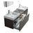 Aquamoon Venice 93 Double Sink Maple Grey  Wall Mounted Modern Bathroom Vanity Set