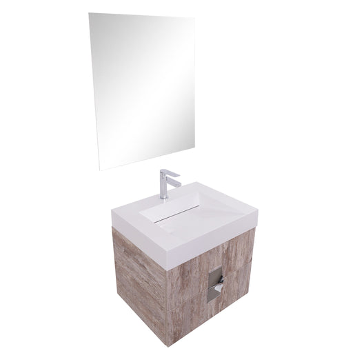 Aquamoon Venus 24 Infinity Sink Ashwood  Wall Mounted Modern Bathroom Vanity Set
