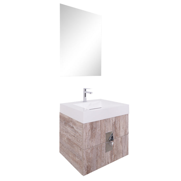 Aquamoon Venus 24 Infinity Sink Ashwood  Wall Mounted Modern Bathroom Vanity Set