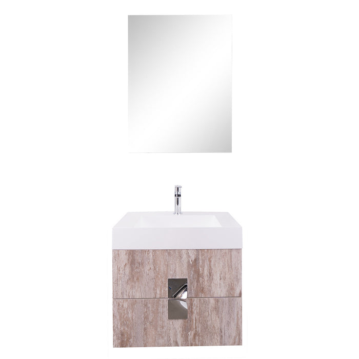 Aquamoon Venus 24 Infinity Sink Ashwood  Wall Mounted Modern Bathroom Vanity Set