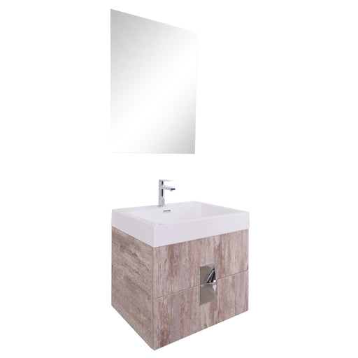 Aquamoon Venus 24  Ashwood  Wall Mounted Modern Bathroom Vanity Set