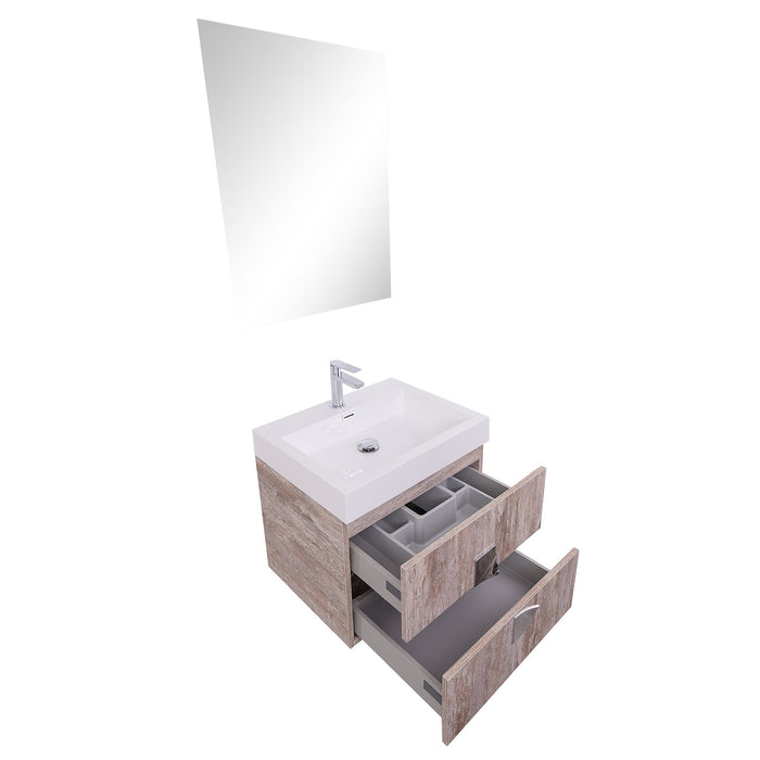 Aquamoon Venus 24  Ashwood  Wall Mounted Modern Bathroom Vanity Set