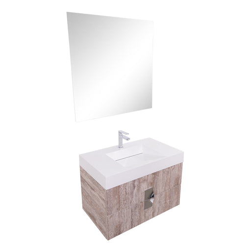 Aquamoon Venus 31 Infinity Sink Ashwood  Wall Mounted Modern Bathroom Vanity Set