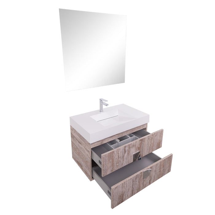 Aquamoon Venus 31 Infinity Sink Ashwood  Wall Mounted Modern Bathroom Vanity Set