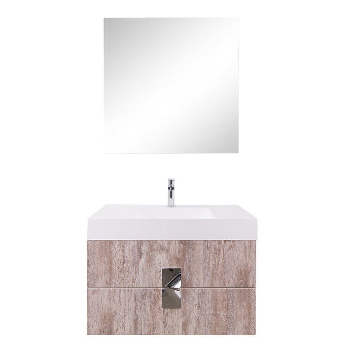 Aquamoon Venus 31 Infinity Sink Ashwood  Wall Mounted Modern Bathroom Vanity Set
