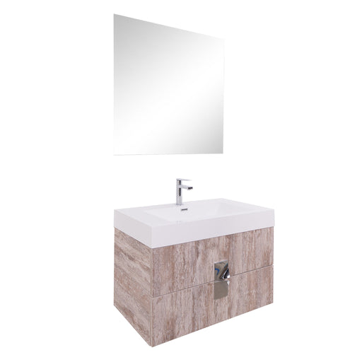 Aquamoon Venus 31  Ashwood  Wall Mounted Modern Bathroom Vanity Set