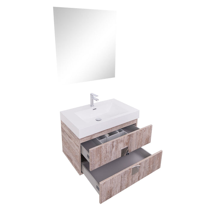 Aquamoon Venus 31  Ashwood  Wall Mounted Modern Bathroom Vanity Set