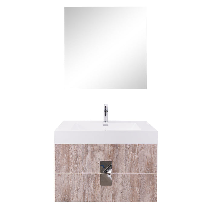 Aquamoon Venus 31  Ashwood  Wall Mounted Modern Bathroom Vanity Set