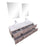 Aquamoon Venus 63 Double Sink 1153 Ashwood Wall Mounted Modern Bathroom Vanity Set