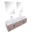 Aquamoon Venus 63 Double Sink 1305  Ashwood Wall Mounted Modern Bathroom Vanity Set