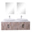 Aquamoon Venus 63 Double Sink 1305  Ashwood Wall Mounted Modern Bathroom Vanity Set