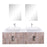 Aquamoon Venus 63 Double Sink 1316 Ashwood  Wall Mounted Modern Bathroom Vanity Set