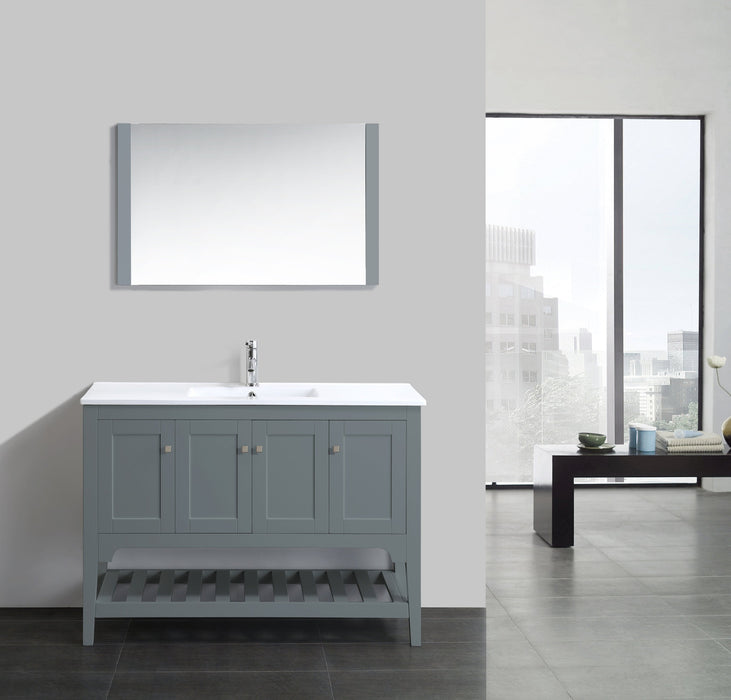Aquamoon Rimini 48 Mat Grey Free Standing Modern Bathroom Vanity Set
