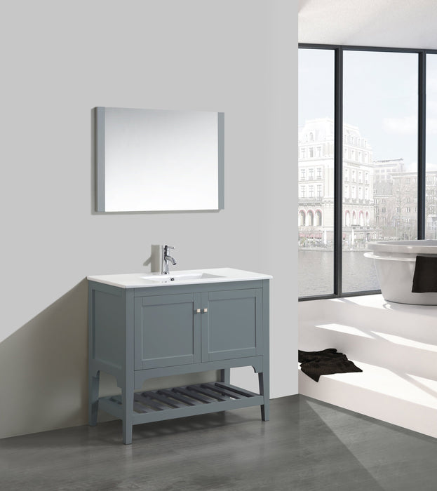 Aquamoon Rimini 39 Mat Grey Free Standing Modern Bathroom Vanity Set
